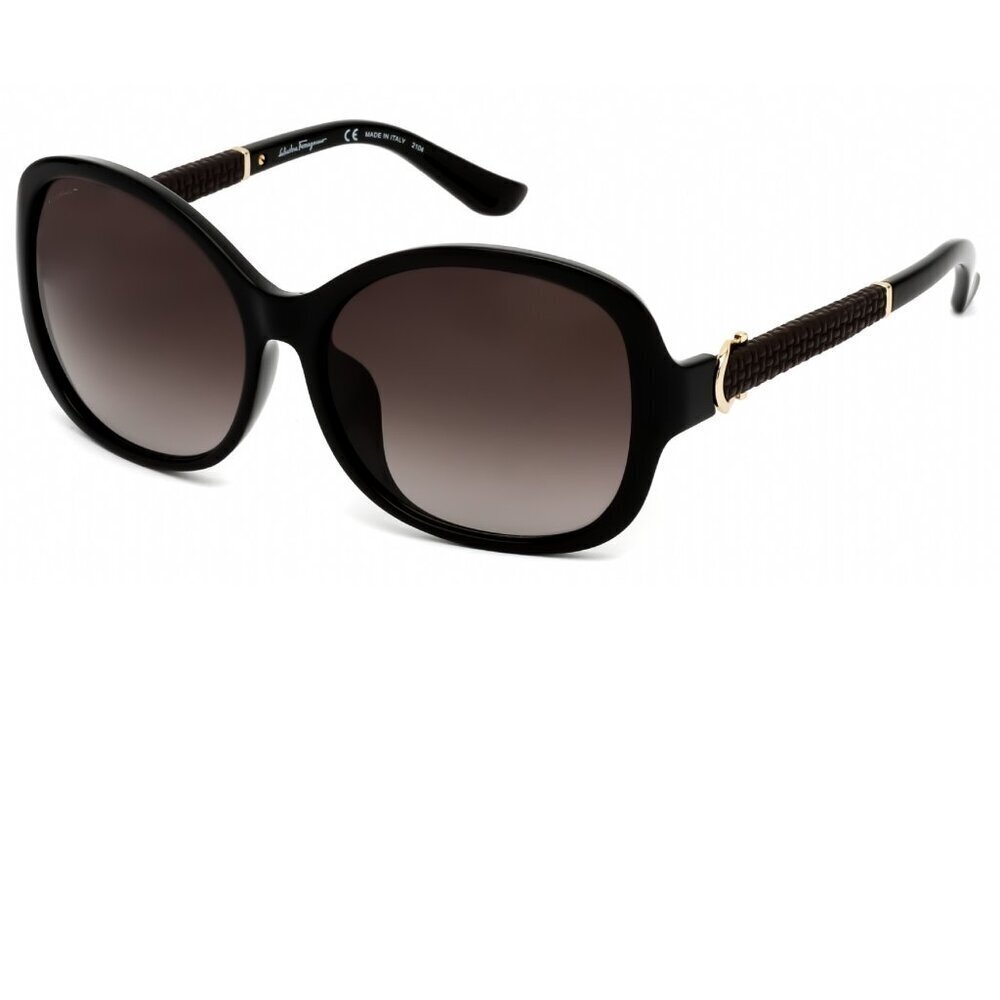 Salvatore Ferragamo Black Oversized Sunglasses Brand New in Case